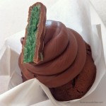 mint chocolate cup cake ganache