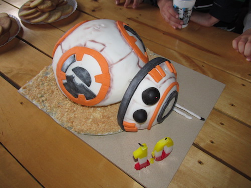 bb8 cake flat