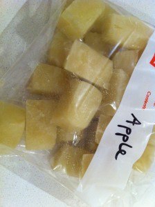 baby food apple puree for the freezer