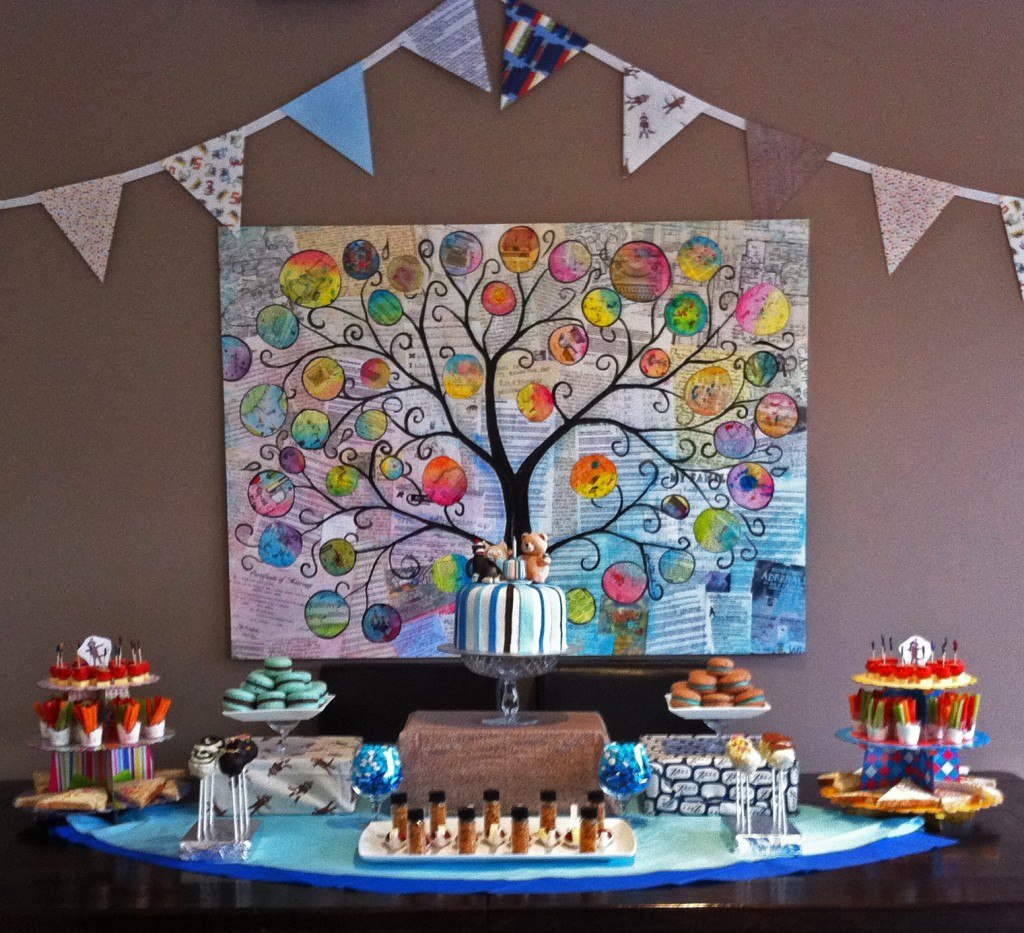 1st birthday party ideas dessert buffet sock monkey owl teddy bear