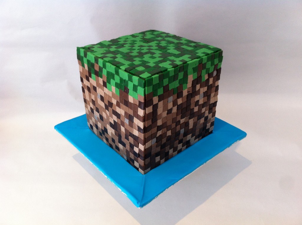 Minecraft End Themed Cake with Ender Dragon Cake Tutorial