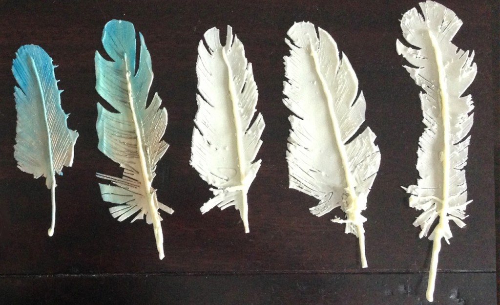 chocolate feathers cake topper decoration