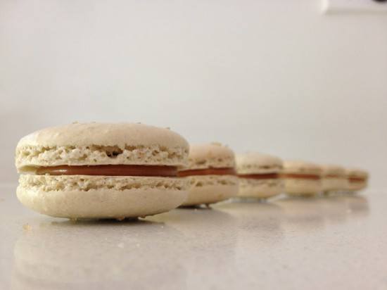 salted caramel macarons