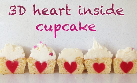 3D heart in cupcake howtocookthat ann reardon