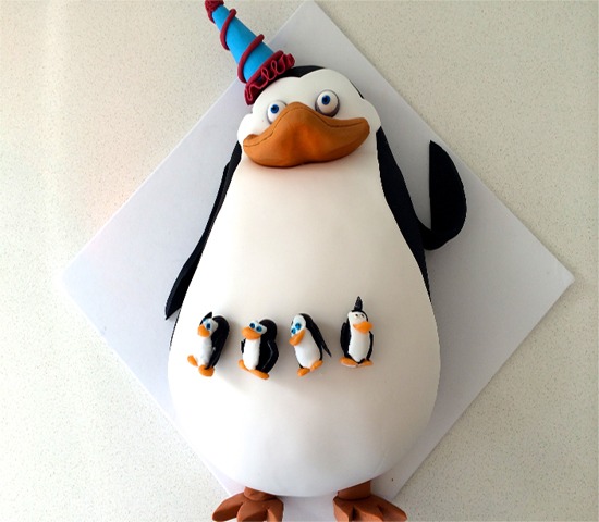 penguins of madagascar cake 