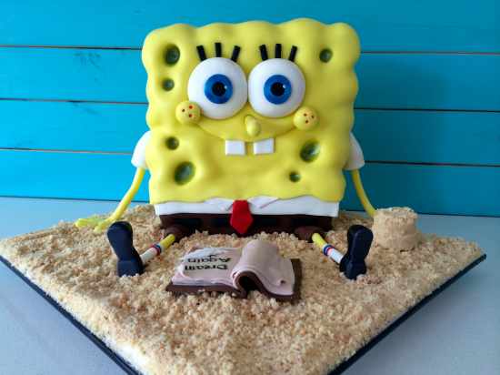 sponge bob cake video tutorial howtocookthat