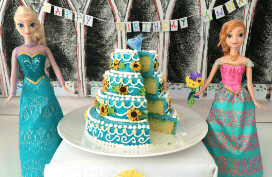 Mini Frozen Fever Cake with video tutorial