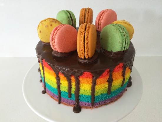 rainbow steam cake