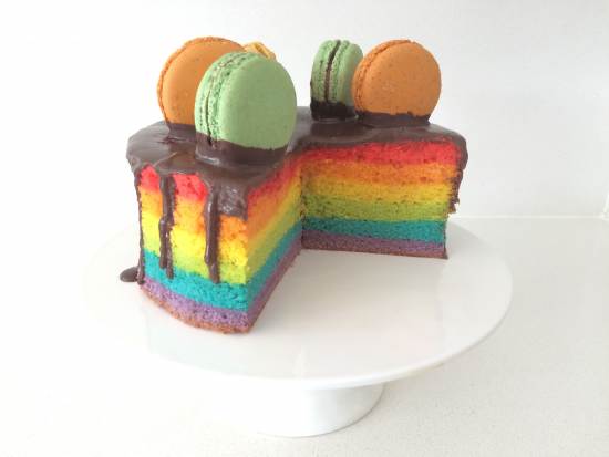 rainbow cake recipe macarons