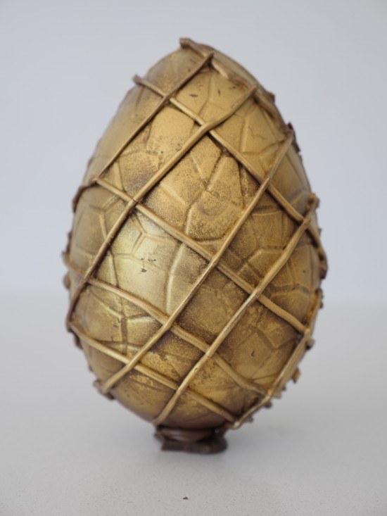 golden easter egg with honey comb