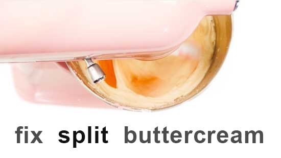 how to fix split buttercream