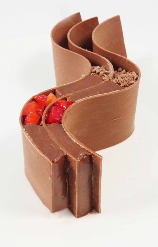 triple chocolate wave dessert