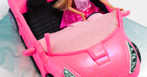 pink barbie car
