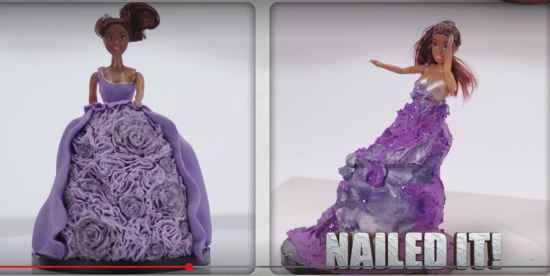 nailed it princess doll cake