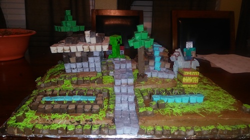 MINECRAFT CAKE!! 🟫🟨🟫🟨 ~ Dominican Vanilla Cake filled with