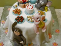 fondant cake decorations first birthday cake ideas monkey teddy elephant