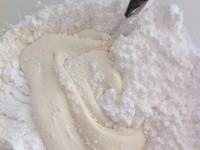 mix icing sugar in to melted marchmallows to make fondant