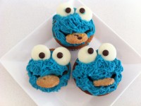 easy cookie monster cupcakes