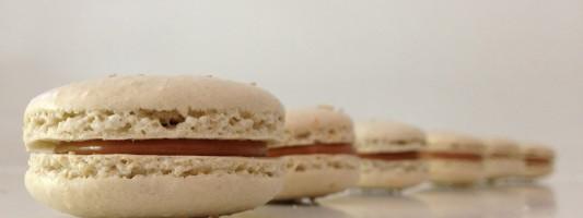 salted caramel macarons