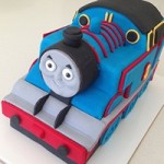 train cake template