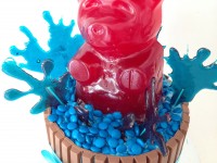 ginat gummy bear kit kat m&m cake