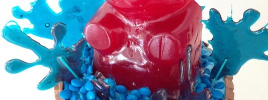 ginat gummy bear kit kat m&m cake