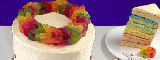 Rainbow Loom Band Cake