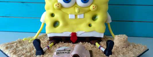 sponge bob cake video tutorial howtocookthat