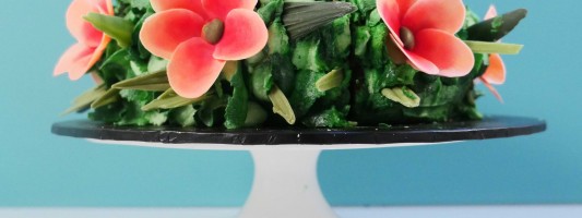 moana wreath cake how to