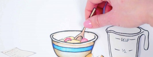 muffin recipe animation