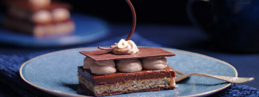 hazelnut chocolate slice dessert cookbook