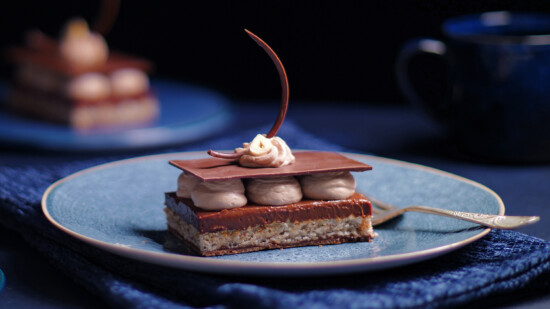 hazelnut chocolate slice dessert cookbook