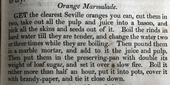 200 year old marmalade recipe