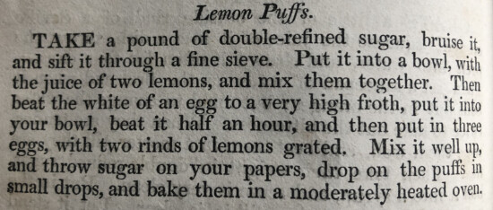 19C (66.2 degrees Fahrenheit) recipes lemon puffs