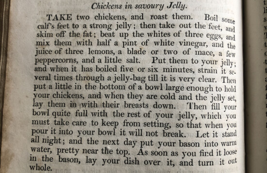 Victorian era recipes chicken in jelly